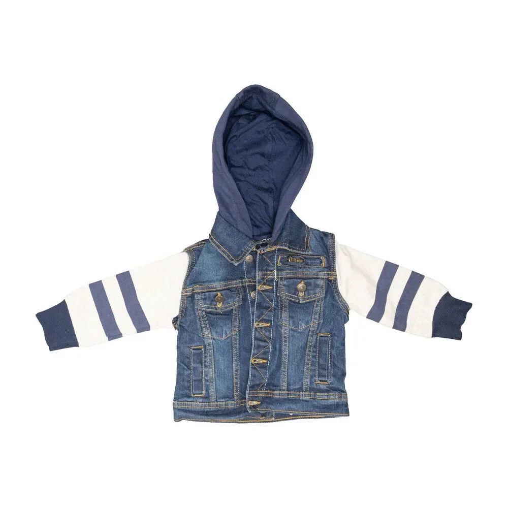 Urban Republic Baby Boy Jean Jacket Hood Blue Size 24 Months